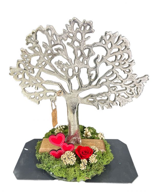 Árbol de la vida con flor preservada