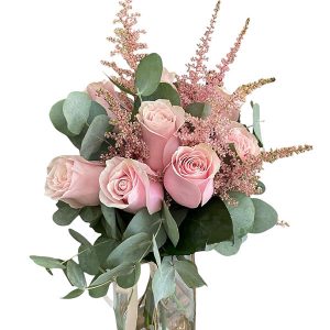 Bouquet de novia de rosas rosas