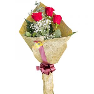 Ramo 3 rosas rojas
