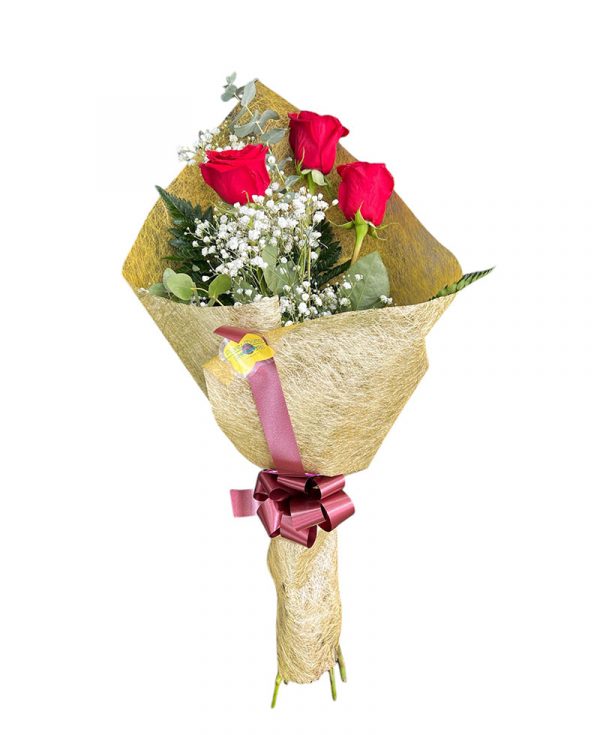 Ramo 3 rosas rojas