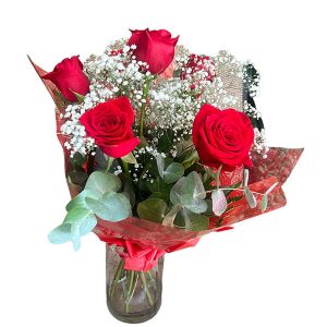 Ramo de 5 rosas. Disponible en varios colores